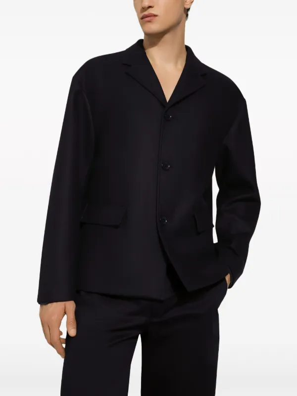 Dolce & Gabbana ピークドラペル シングルジャケット | ブラック