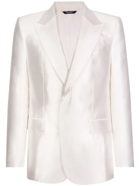 Dolce & Gabbana single-breasted silk blazer 