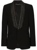 Dolce & Gabbana sequin-embellished single-breasted blazer - Black