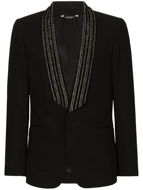 【DOLCE&GABBANA】シングルブレストスパンコールジャケット GKOSMTFLSEP_B5460_0.jpg