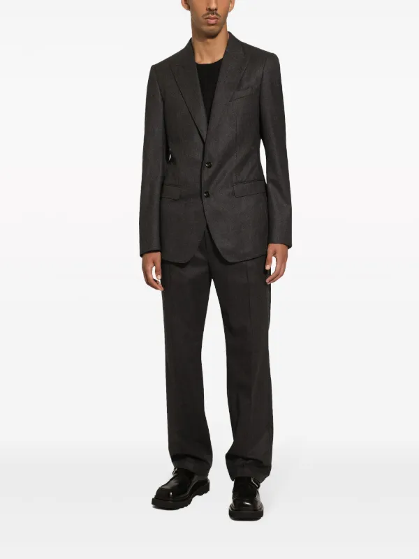 Dolce & Gabbana single-breasted virgin-wool Blazer | Grey | FARFETCH