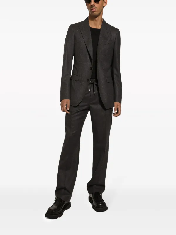 Dolce & Gabbana single-breasted virgin-wool Blazer | Grey