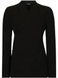 Dolce & Gabbana wrap-design wool blazer - Black