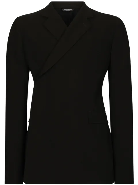 Dolce & Gabbana wrap-design wool blazer