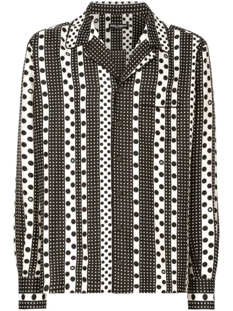 Dolce & Gabbana polka dot-print silk shirt