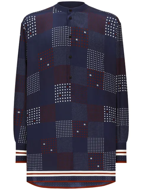 Dolce & Gabbana geometric-print silk shirt