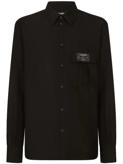 Dolce & Gabbana logo-patch cotton shirt