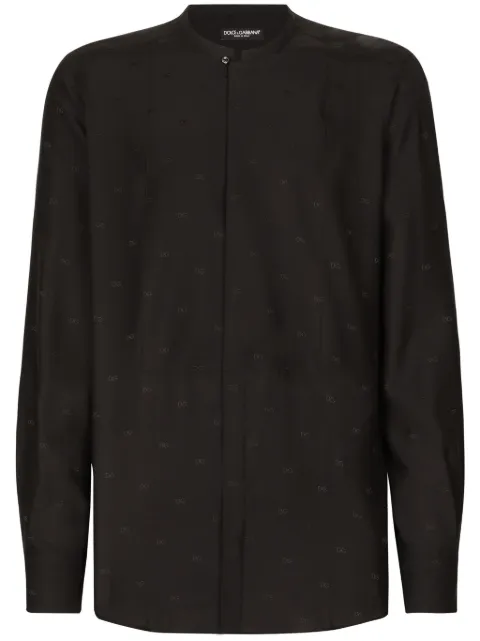 Dolce & Gabbana camisa de seda con logo estampado