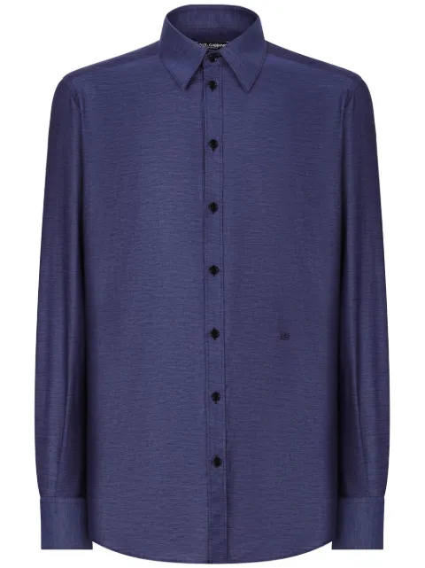 Dolce & Gabbana long-sleeved cotton-blend shirt