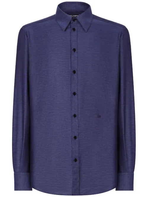 Chemise en coton mélangé à manches longues - Dolce & Gabbana - Modalova