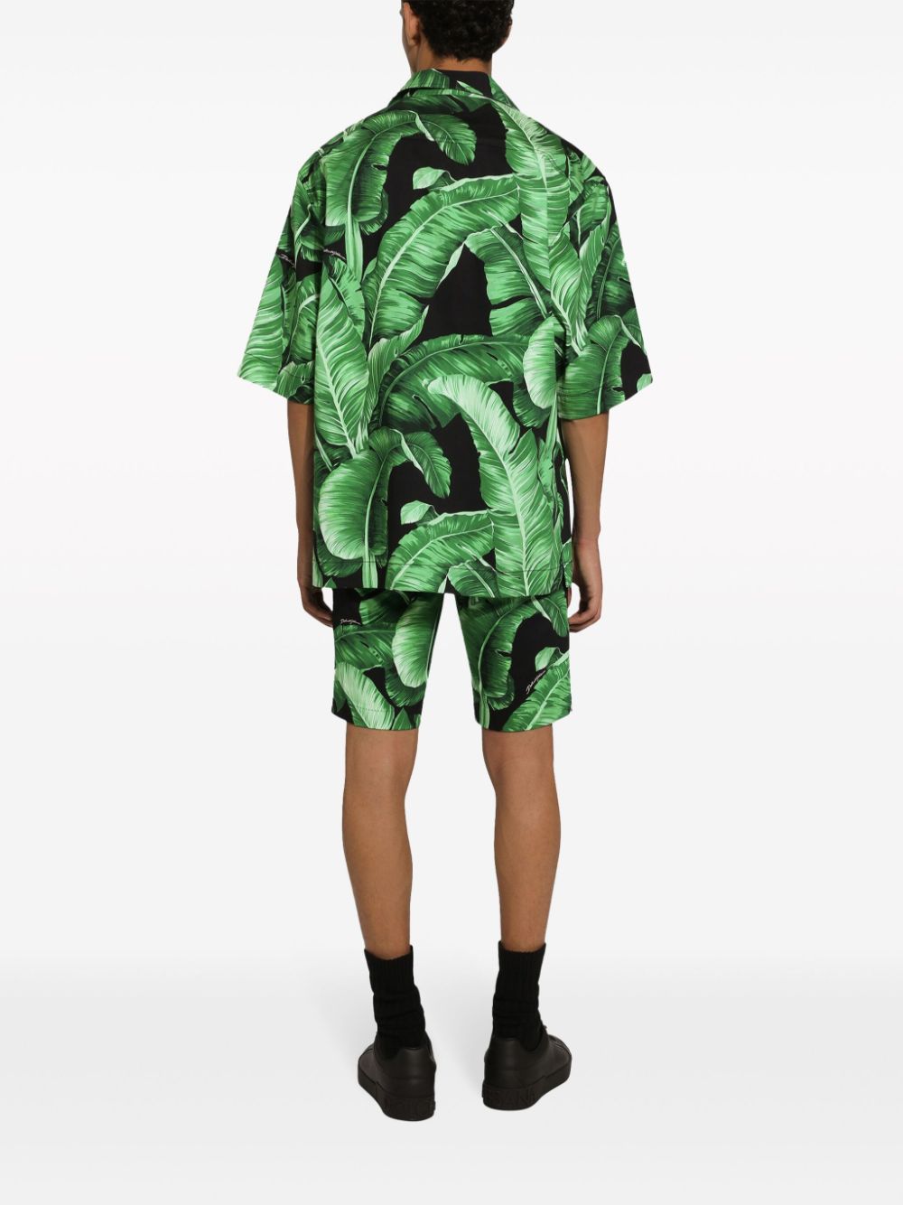 Dolce & Gabbana Overhemd met bladerprint Groen