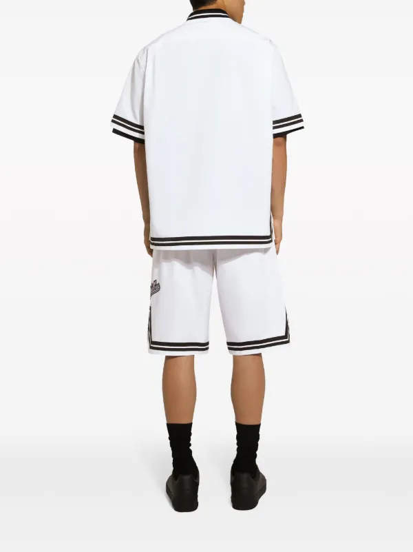 Dolce & Gabbana logo-patch short-sleeve Shirt | White | FARFETCH