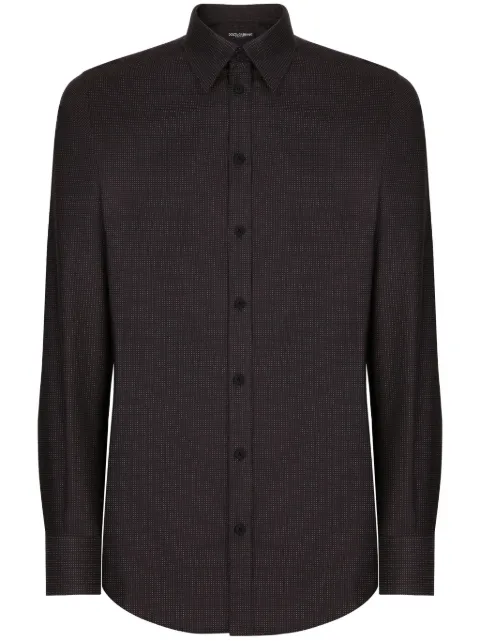 Dolce & Gabbana micro polka-dot shirt