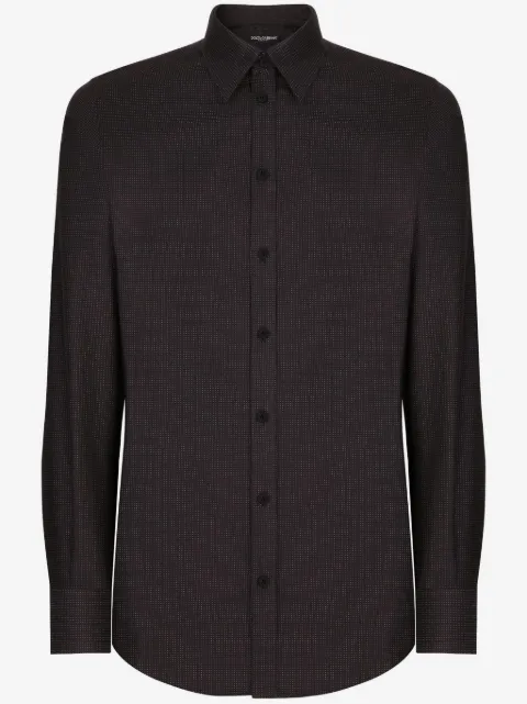 Dolce & Gabbana micro polka-dot shirt