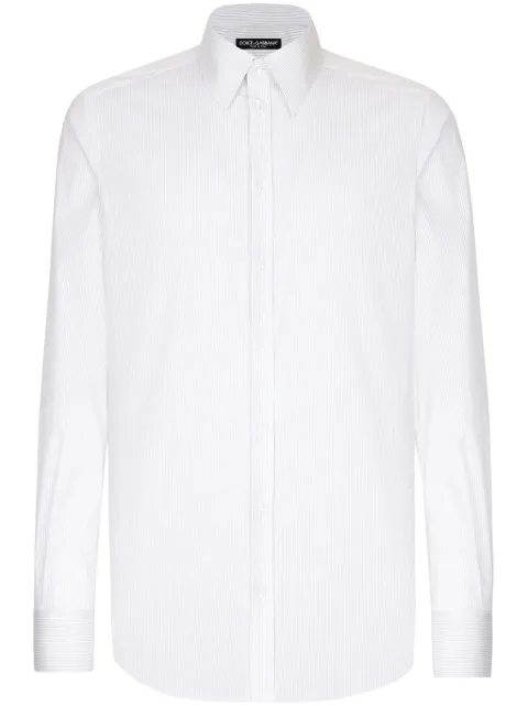 Dolce & Gabbana camisa de popelina con rayas estampadas
