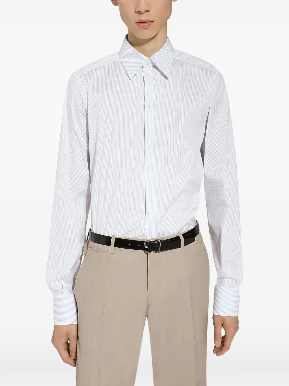 Dolce & Gabbana Stretch katoenen overhemd Wit