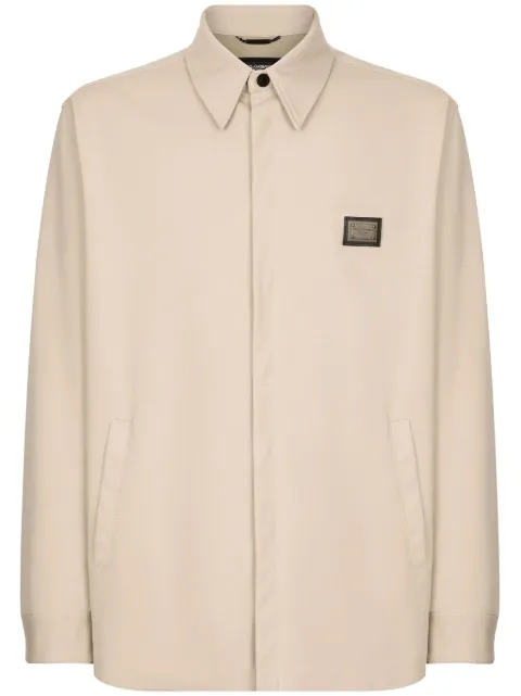 Dolce & Gabbana logo-appliqué shirt jacket