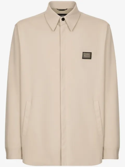 Dolce & Gabbana sobrecamisa con aplique del logo
