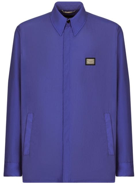 Dolce & Gabbana logo-plaque classic-collar shirt jacket