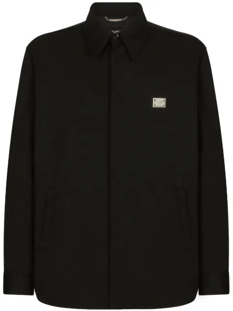 Dolce & Gabbana logo-plaque shirt jacket