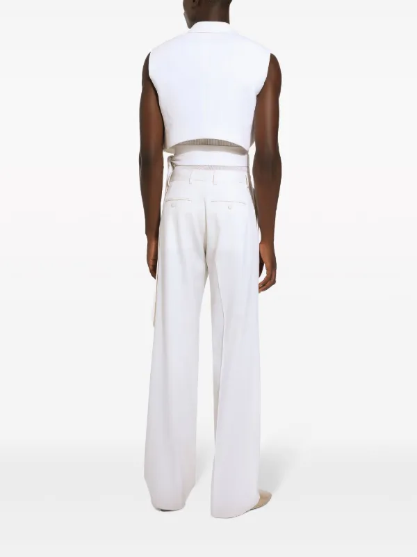 【関税&送料込】Dolce & Gabbana Double-Breasted Sleeveless J Dolce & Gabbana double-breasted Wool Waistcoat | White