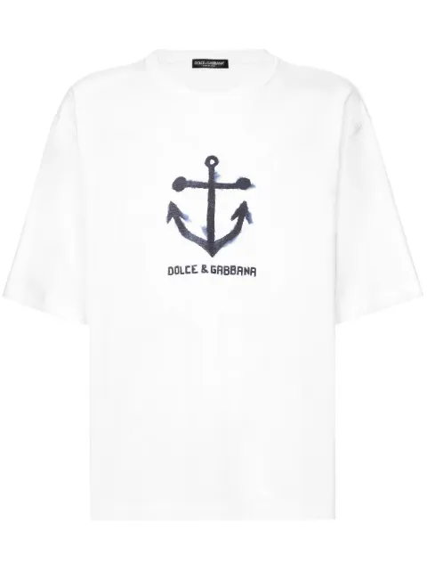 Dolce & Gabbana Marina-print cotton T-shirt 