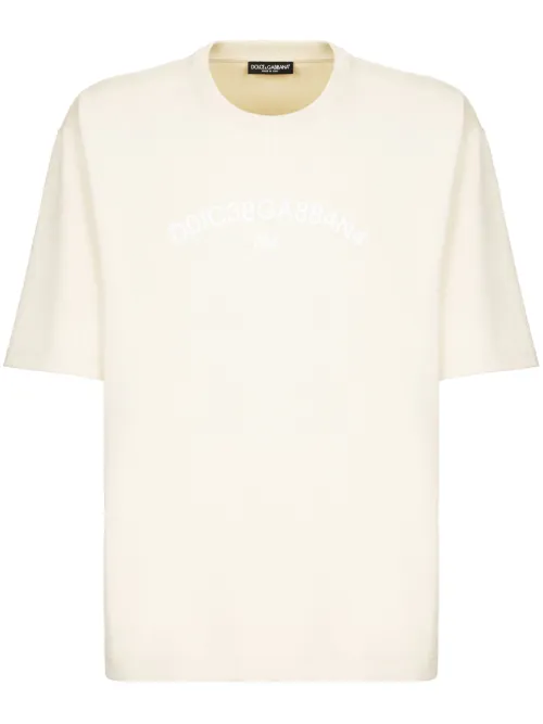 T-shirt en coton à logo imprimé - Dolce & Gabbana - Modalova