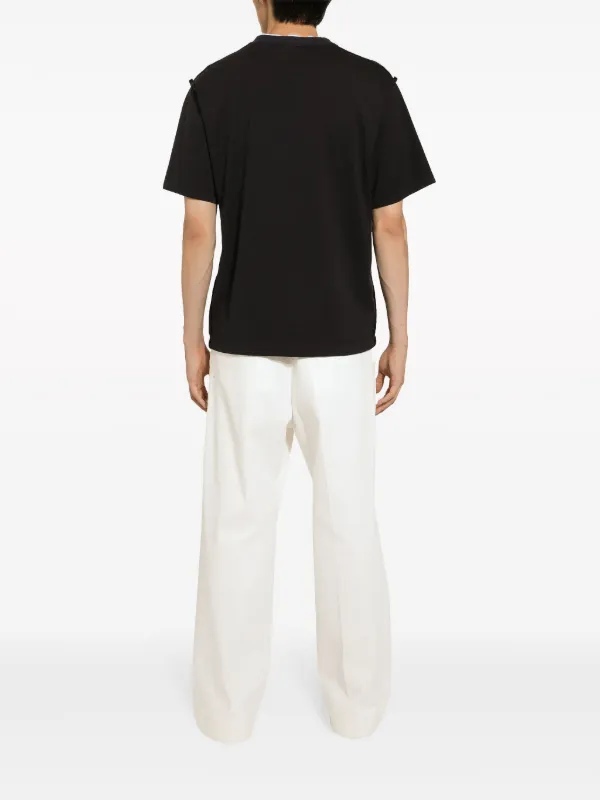 【送料&関税込】Dolce & Gabbana Marina Print T-shirt Dolce & Gabbana Marina-Print Silk T-Shirt In White - 40% Off