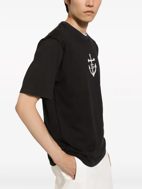 Dolce & Gabbana Marina-print Cotton T-shirt | Blue | FARFETCH
