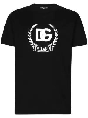 Dolce & Gabbana Embroidered Cotton T-shirt | Black | FARFETCH