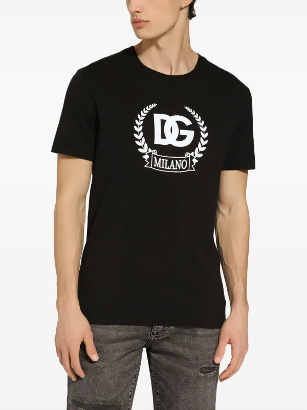 Dolce & Gabbana DG プリント 半袖Tシャツ ブラック Dolce & Gabbana DGプリント Tシャツ | ブラック | FARFETCH JP