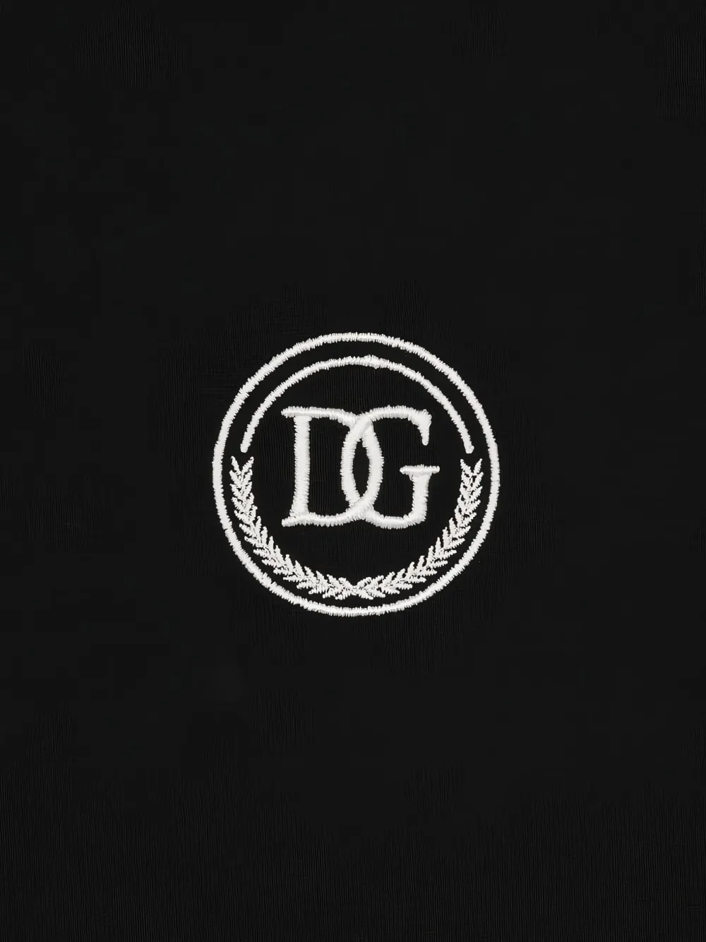 Dolce & Gabbana Short-sleeved T-shirt With Dg Embroidery In Black