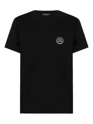 Dolce & Gabbana logo-print short-sleeve T-shirt | Black | FARFETCH