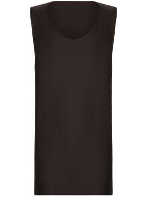 Black Jersey Scoop Neck Cami Top