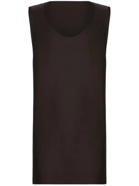 Dolce & Gabbana scoop-neck silk tank top