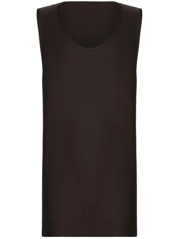 Dolce & Gabbana ブラックタンクトップ 38 Fine-rib tank top in Black for Women | Dolce&Gabbana® US