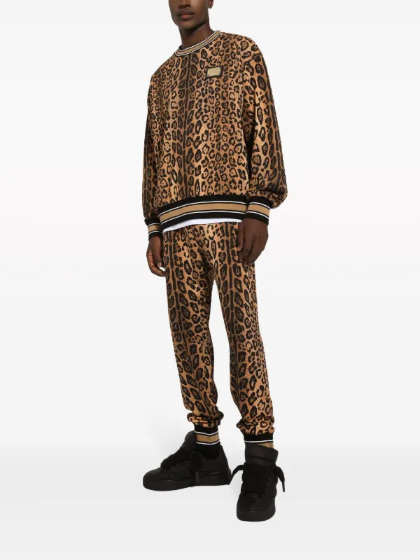 Dolce & Gabbana ヒョウ柄 スウェットシャツ ブラウン Dolce & Gabbana レオパード スウェットシャツ | ブラウン