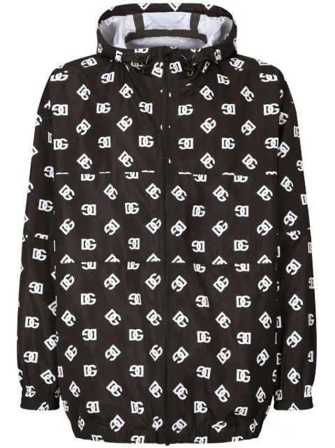 Dolce & Gabbana chamarra con capucha y monograma estampado