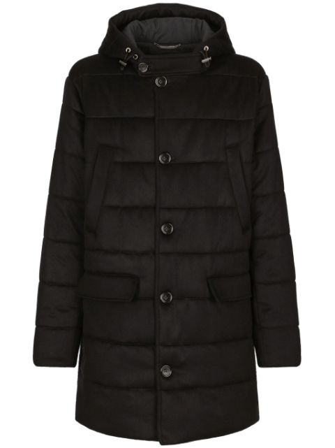 Dolce & Gabbana quilted cashmere single-breasted coat Men