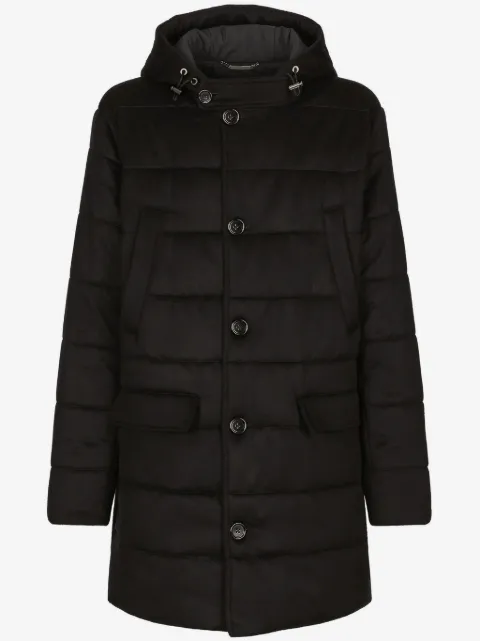 Dolce & Gabbana quilted cashmere single-breasted coat