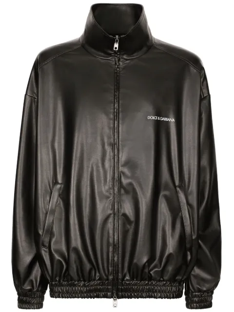Dolce & Gabbana faux-leather bomber jacket