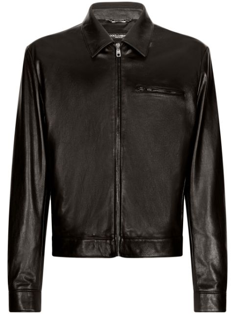 Dolce & Gabbana zip-up leather jacket