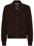 Dolce & Gabbana suede bomber jacket - Brown