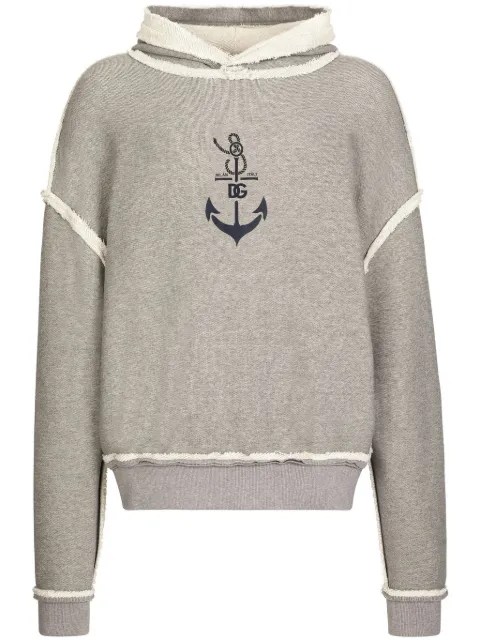 Dolce & Gabbana logo-print contrasting-trim hoodie