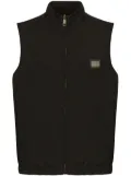 Dolce & Gabbana logo-plaque reversible gilet - Black