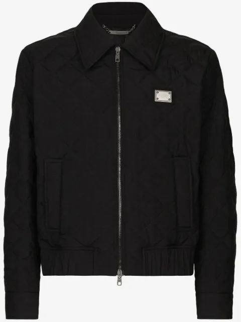 Dolce & Gabbana diamond-quilted bomber jacket