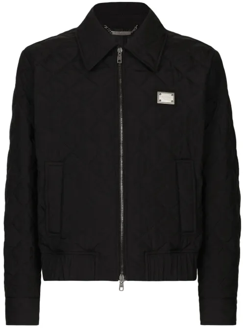 Veste bomber à matelassage losanges - Dolce & Gabbana - Modalova