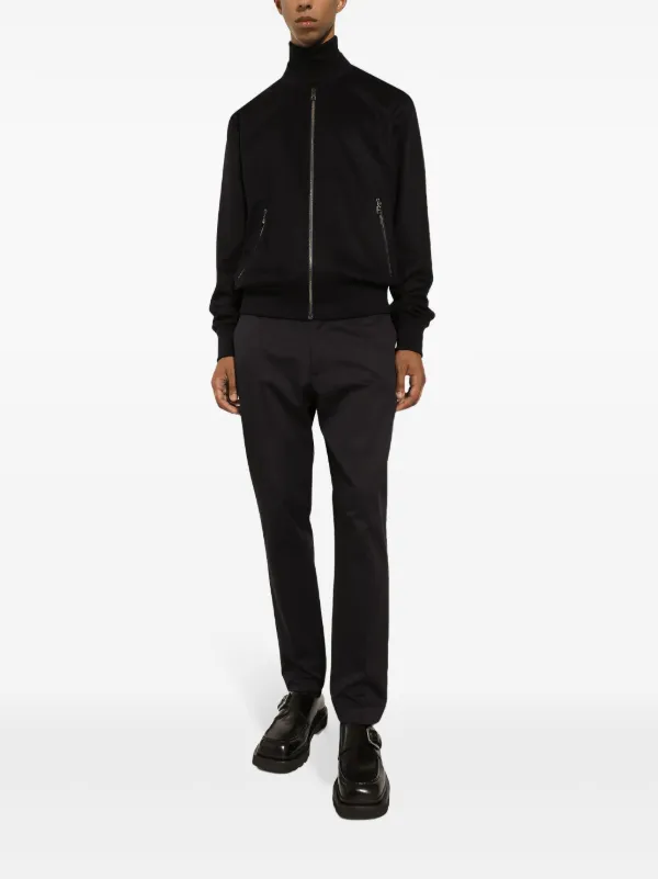 Dolce & Gabbana zip-up Cashmere Bomber Jacket | Blue | FARFETCH