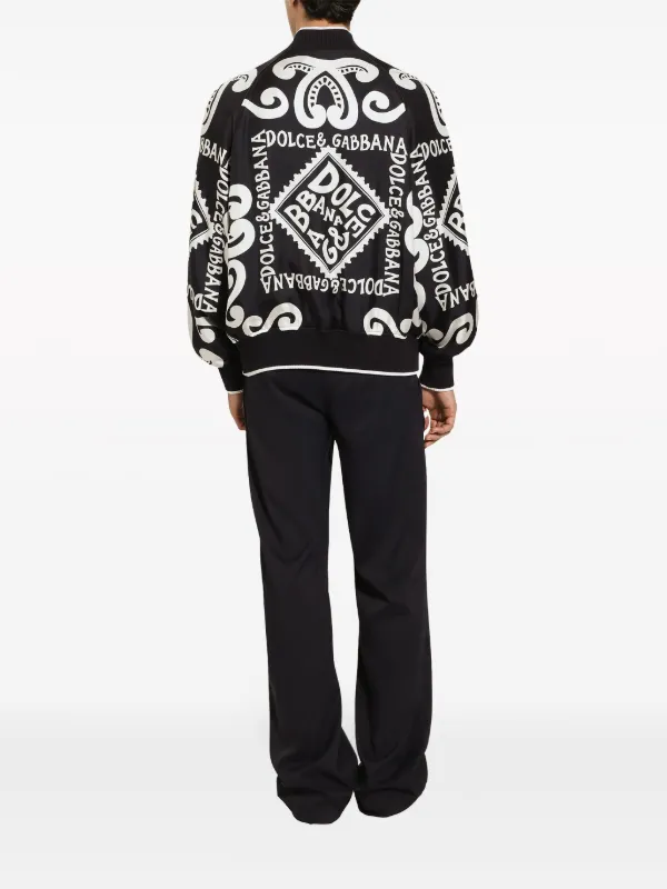 Dolce & Gabbana シルク ボンバージャケット | ブルー | FARFETCH JP