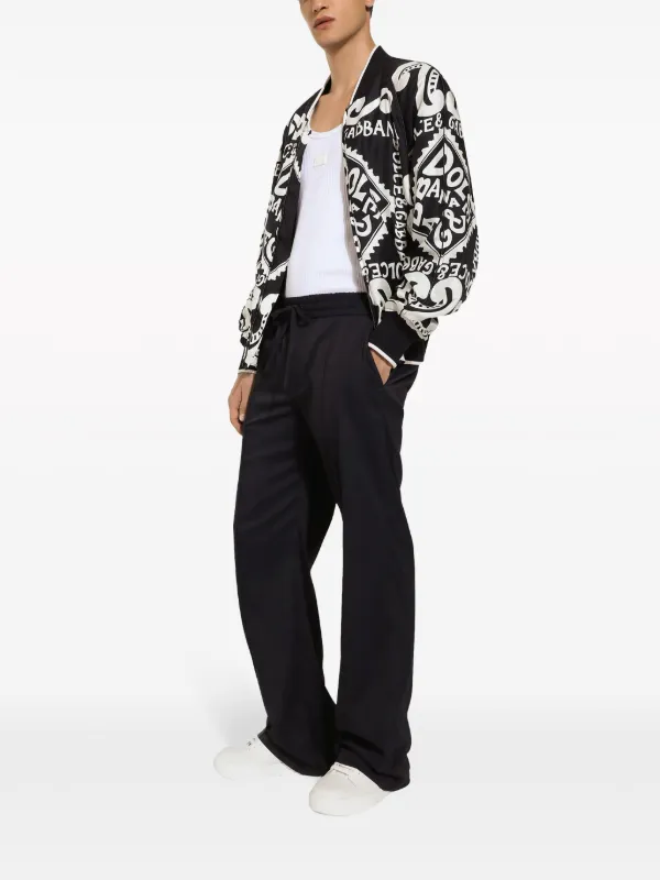 Dolce & Gabbana シルク ボンバージャケット | ブルー | FARFETCH JP